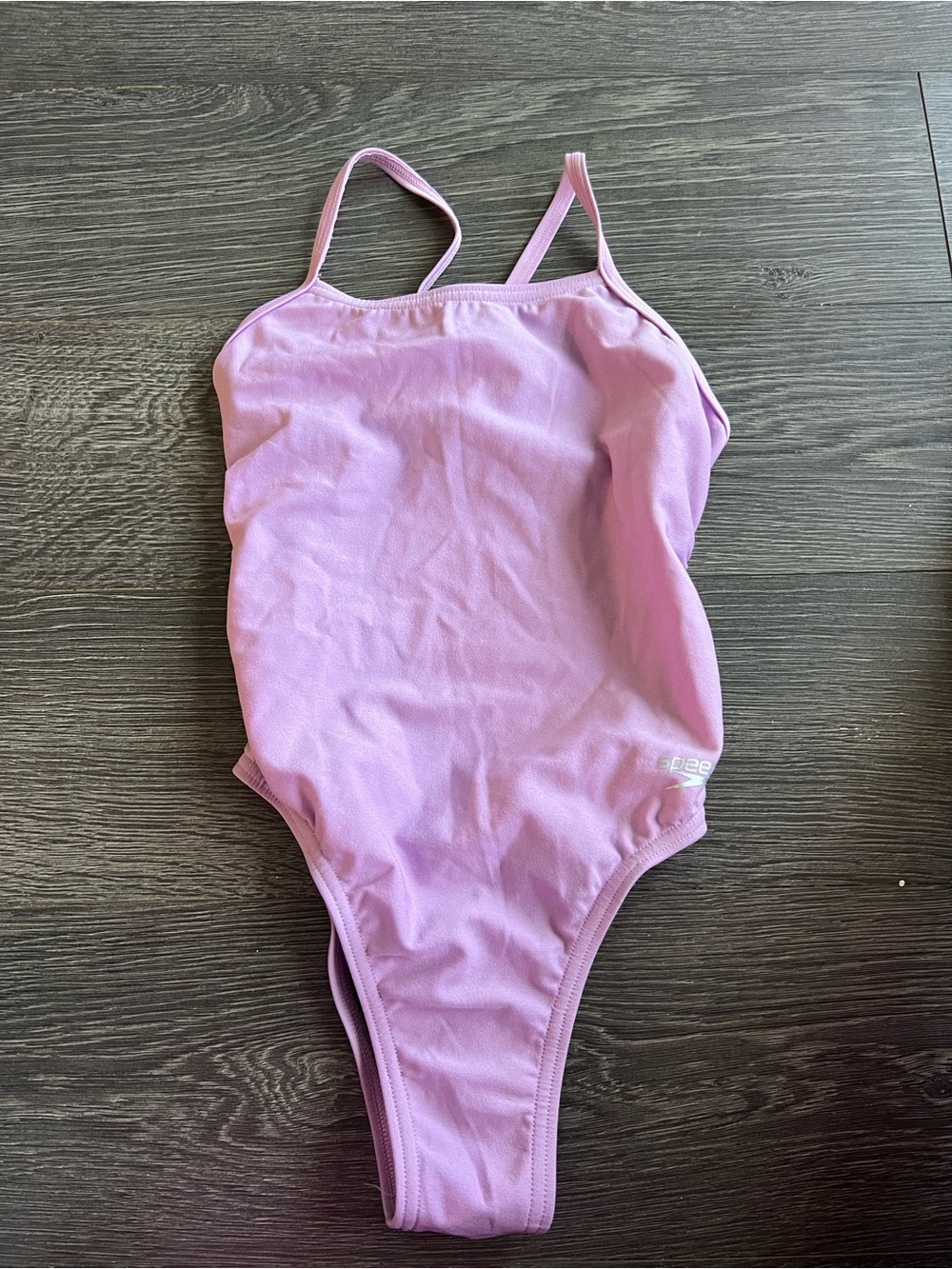 Speedo Womens Purple One-Piece Swimsuit - Lightweight Spaghetti Strap SZ 26